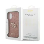 Guess iPhone 17 Backcover hoesje - Big 4G - Fixed Glitter - Roze - Image 9
