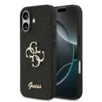 Guess iPhone 17 hoesje glitter zwart