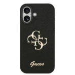 Guess iPhone 17 Backcover hoesje - Big 4G - Fixed Glitter - Zwart - Afbeelding 2