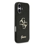 Guess iPhone 17 Backcover hoesje - Big 4G - Fixed Glitter - Zwart - Afbeelding 3