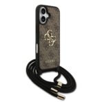 Guess iPhone 17 Backcover hoesje - Crossbody 4G Big Logo - Cord Strap - Bruin - Afbeelding 3