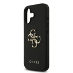 Guess iPhone 17 Backcover hoesje - Grained - Big 4G Logo - Zwart - Afbeelding 5