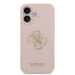 Guess iPhone 17 Backcover hoesje - Grained - Big 4G Logo - Roze - Afbeelding 3