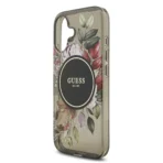 Guess iPhone 17 Backcover hoesje - Magsafe - IML Flowers with Pearl Strap - Zwart - Afbeelding 7