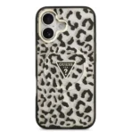 Guess iPhone 17 Backcover hoesje - Magsafe - Leopard Glitter Edition - Zwart - Afbeelding 4