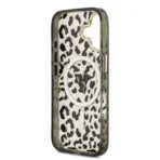 Guess iPhone 17 Backcover hoesje - Magsafe - Leopard Glitter Edition - Zwart - Afbeelding 5