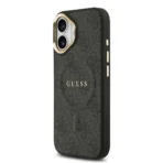 Guess iPhone 17 Backcover hoesje - Magsafe PU Leather - 4G Classic Logo - Zwart - Afbeelding 4