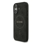 Guess iPhone 17 Backcover hoesje - Magsafe PU Leather - 4G Classic Logo - Zwart - Afbeelding 4