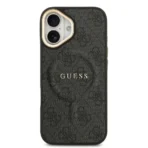 Guess iPhone 17 Backcover hoesje - Magsafe PU Leather - 4G Classic Logo - Zwart - Afbeelding 3