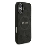 Guess iPhone 17 Backcover hoesje - Magsafe PU Leather - 4G Classic Logo - Zwart - Afbeelding 3
