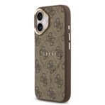 Guess iPhone 17 Backcover hoesje - Magsafe PU Leather - 4G Classic Logo - Bruin - Afbeelding 4
