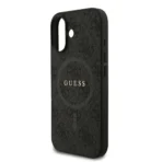 Guess iPhone 17 Backcover hoesje - Magsafe PU Leather - 4G Classic Logo - Zwart - Afbeelding 6
