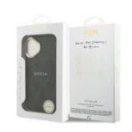 Guess iPhone 17 Backcover hoesje - Magsafe PU Leather - 4G Classic Logo - Zwart - Afbeelding 7
