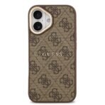 Guess iPhone 17 Backcover hoesje - Magsafe PU Leather - 4G Classic Logo - Bruin - Afbeelding 3