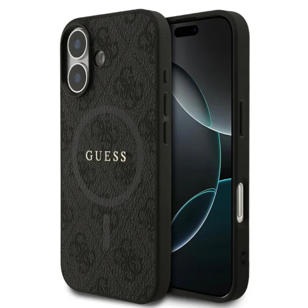 Guess iPhone 17 hoesje MagSafe PU leer zwart