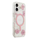 Guess iPhone 17 Backcover hoesje - Magsafe - Resin Flowers Design - Roze - Image 3