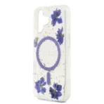 Guess iPhone 17 Backcover hoesje - Magsafe - Resin Flowers Design - Paars - Afbeelding 7