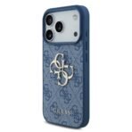 Guess iPhone 17 Pro Backcover hoesje - 4G - Big Metal Logo - Blauw - Afbeelding 4
