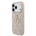 Guess iPhone 17 Pro Backcover hoesje - 4G - Big Metal Logo - Roze - Image 3