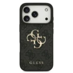 Guess iPhone 17 Pro Backcover hoesje - 4G - Big Metal Logo - Zwart - Afbeelding 3