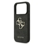Guess iPhone 17 Pro Backcover hoesje - 4G - Big Metal Logo - Zwart - Afbeelding 6