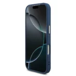 Guess iPhone 17 Pro Backcover hoesje - 4G - Big Metal Logo - Gold Edge - Blauw - Afbeelding 6