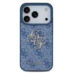 Guess iPhone 17 Pro Backcover hoesje - 4G - Big Metal Logo - Blauw - Afbeelding 3