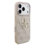 Guess iPhone 17 Pro Backcover hoesje - 4G - Big Metal Logo - Roze - Image 2