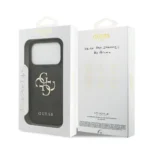 Guess iPhone 17 Pro Backcover hoesje - 4G - Big Metal Logo - Zwart - Afbeelding 8