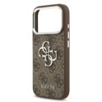 Guess iPhone 17 Pro Backcover hoesje - 4G - Big Metal Logo - Silver Edge - Bruin - Image 5