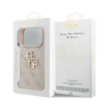 Guess iPhone 17 Pro Backcover hoesje - 4G - Big Metal Logo - Roze - Image 8