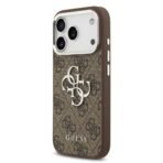 Guess iPhone 17 Pro Backcover hoesje - 4G - Big Metal Logo - Silver Edge - Bruin - Image 4