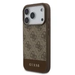 Guess iPhone 17 Pro Backcover hoesje - 4G Bottom Stripe - Bruin - Image 4