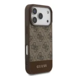 Guess iPhone 17 Pro Backcover hoesje - 4G Bottom Stripe - Bruin - Image 3