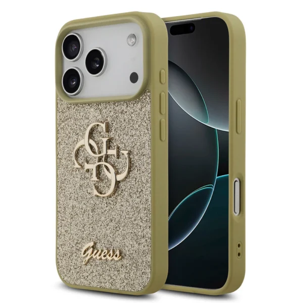 iPhone 17 Pro hoesje glitter goud