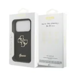 Guess iPhone 17 Pro Backcover hoesje - Big 4G - Fixed Glitter - Zwart - Afbeelding 8