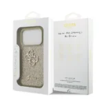 Guess iPhone 17 Pro Backcover hoesje - Big 4G - Fixed Glitter - Goud - Image 8