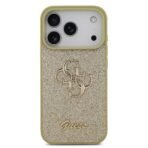 Guess iPhone 17 Pro Backcover hoesje - Big 4G - Fixed Glitter - Goud - Image 3