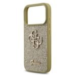 Guess iPhone 17 Pro Backcover hoesje - Big 4G - Fixed Glitter - Goud - Image 5