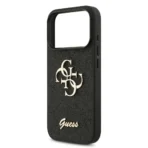 Guess iPhone 17 Pro Backcover hoesje - Big 4G - Fixed Glitter - Zwart - Afbeelding 6
