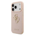 Guess iPhone 17 Pro Backcover hoesje - Grained - Big 4G Logo - Roze - Afbeelding 2