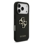 Guess iPhone 17 Pro Backcover hoesje - Grained - Big 4G Logo - Zwart - Image 2