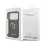 Guess iPhone 17 Pro Backcover hoesje - Grained - Big 4G Logo - Zwart - Image 8