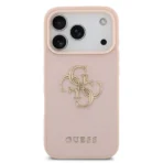 Guess iPhone 17 Pro Backcover hoesje - Grained - Big 4G Logo - Roze - Afbeelding 3