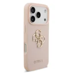 Guess iPhone 17 Pro Backcover hoesje - Grained - Big 4G Logo - Roze - Afbeelding 4