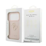 Guess iPhone 17 Pro Backcover hoesje - Grained - Big 4G Logo - Roze - Afbeelding 9