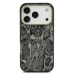 Guess iPhone 17 Pro Backcover hoesje - Magsafe - Python Pattern - Zwart - Afbeelding 3