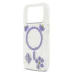 Guess iPhone 17 Pro Backcover hoesje - Magsafe - Resin Flowers Design - Paars - Afbeelding 7