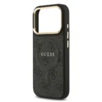 Guess iPhone 17 Pro Backcover hoesje - Magsafe PU Leather - 4G Classic Logo - Zwart - Afbeelding 7