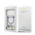Guess iPhone 17 Pro Backcover hoesje - Magsafe - Resin Flowers Design - Paars - Afbeelding 9